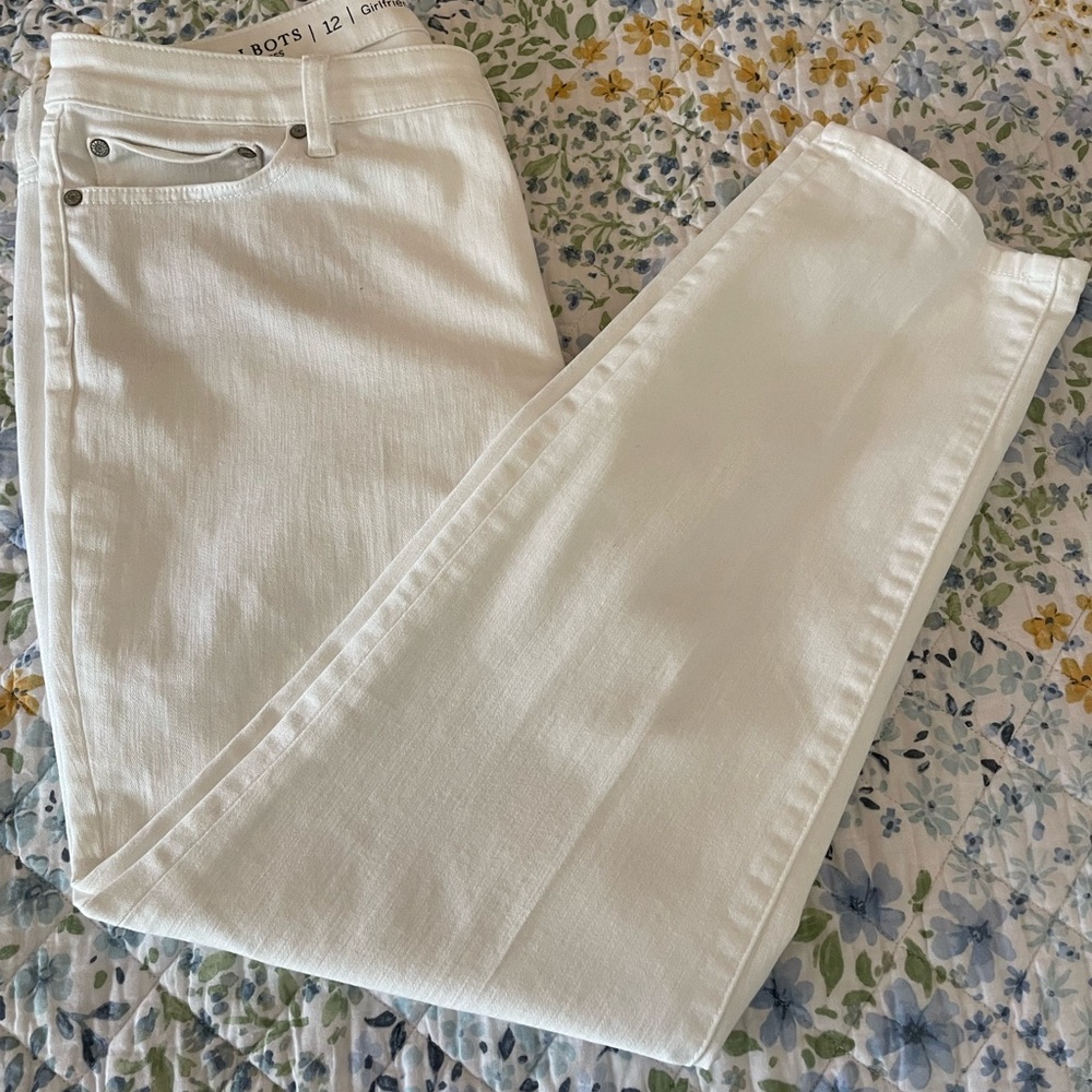 Talbots Flawless Girlfriend White Jeans EUC